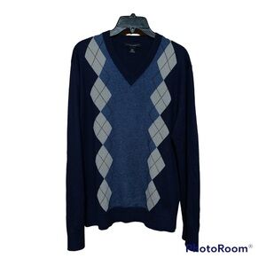 Banana Republic mens Silk/Cashmere blend v-neck sweater size L